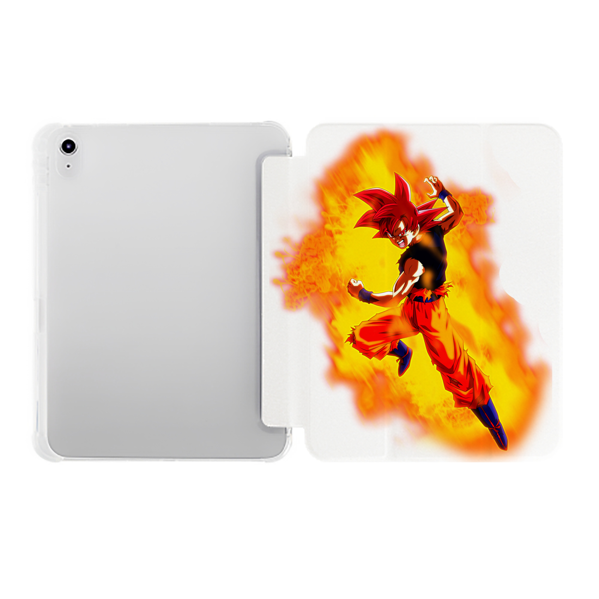（画像用） ドラゴンボール 孫悟空（そん ごくう）Son Goku カカロット DRAGON BALL Kakarotto IPad ケース ペン収納付き 三つ折りスタンド PUレザー×シリコン 対応機種9.5/10.5/10.9インチ